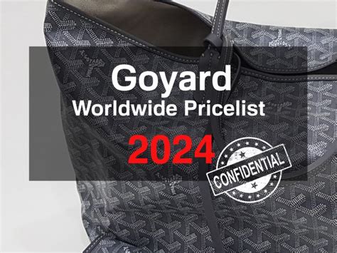 borsello goyard bianco|2024 Goyard Price List (USA vs. Paris) .